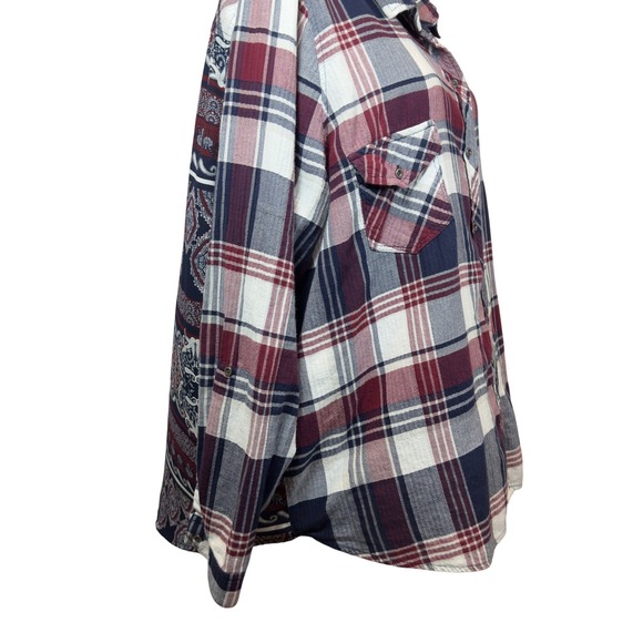 Westbound Woman Mixed Media Button Up Blouse Top Women's 3X Office Workwear - Picture 4 of 8